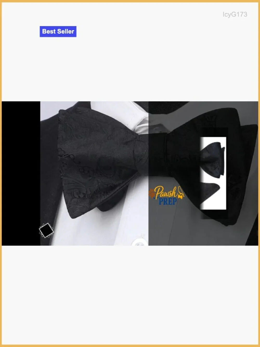 Men's Self-Tie Bow Tie Set with Pocket Square for Formal Events
